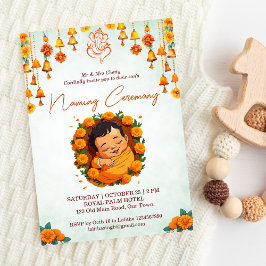 Baby Naming Namkaran Cradle Ceremony-mall Inbjudningar