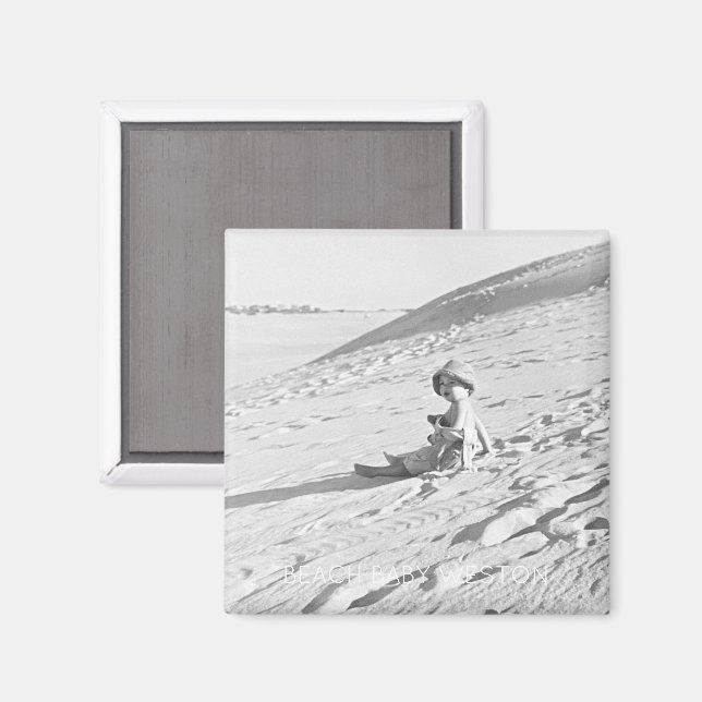 BABY NAMN Beach PHOTO Timless Keepsaki Kids Magnet (Front/Back)