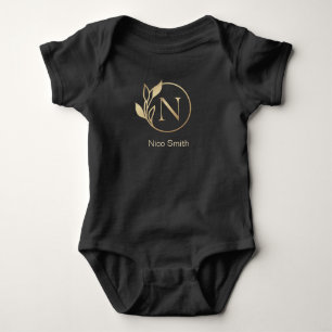 Baby Namn Blommig Alfabet, N/ Initial T Shirt