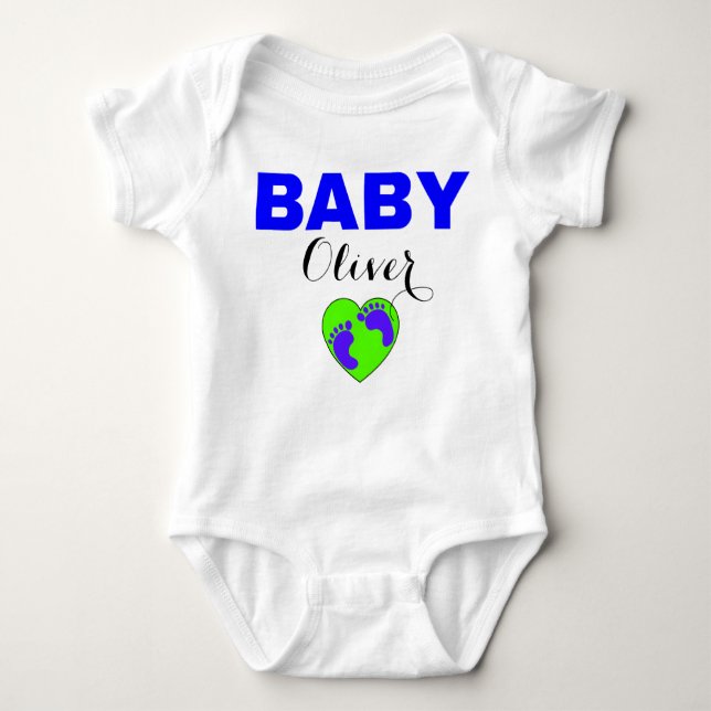 Baby Namn here - New-Born Boy T Shirt (Framsida)