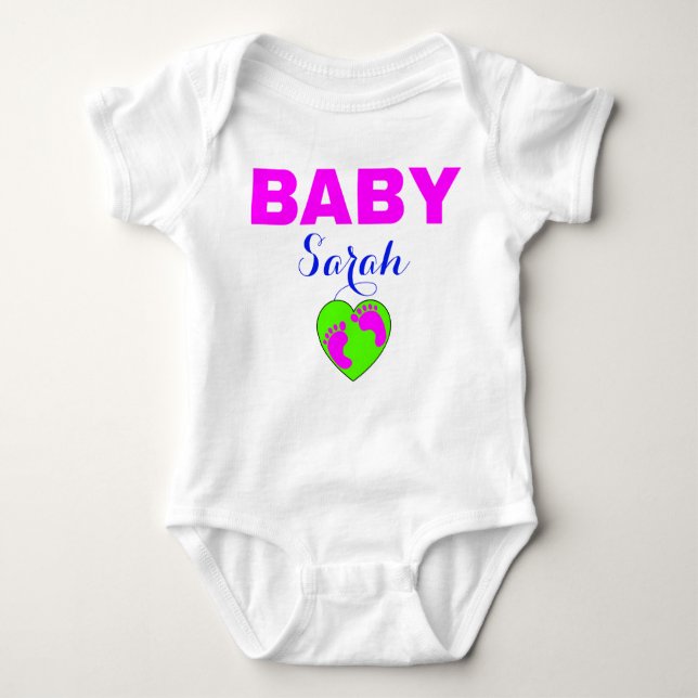 Baby Namn here - New-Born Girl T Shirt (Framsida)