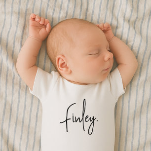 Baby Namn Minimalistisk Skript Typografi Namn T Shirt
