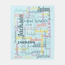 Baby Namn Mönster Typography Neutralt Blue