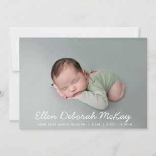 Baby Namn Överlappande Foto Collage Nyfödd Söt Föd Meddelande