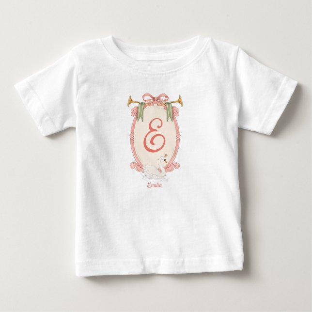 Baby Namn - Svan Princess T Shirt (Framsida)