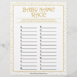 Baby Namn Tävling [Golden Sparkles] Brevhuvud