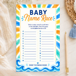 Baby Namn Tävling Här Kommer Sonen Baby Shower Lek