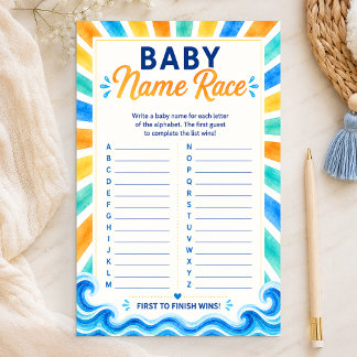 Baby Namn Tävling Här Kommer Sonen Baby Shower Lek