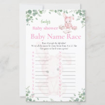 Baby Namn Tävling Liten Kanin Flicka Baby Shower S
