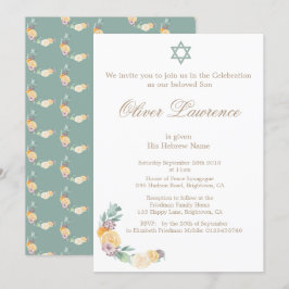 Baby namnger Ceremony Hebrew Boy-inbjudan Inbjudningar