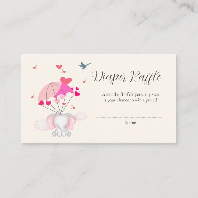 Baby Nelly Baby Shower Diaper Raffle Biljett Tilläggskort (Framsida)
