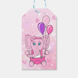 Baby Nelly Födelsedagsfest Förmån Presentetikett