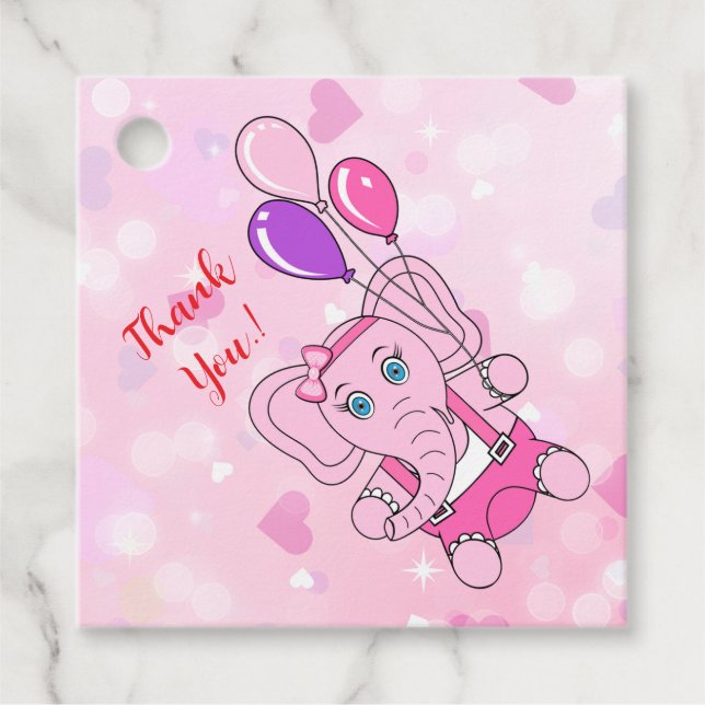 Baby Nelly Födelsedagsfest Gåvor Etiketter (Framsida)