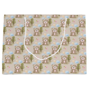 Baby Neutralt Bear Forest Large Gift Bag