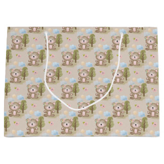 Baby Neutralt Bear Forest Large Gift Bag