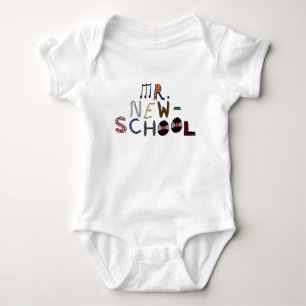 Baby, New-School Font Jersey Bodykostym T Shirt