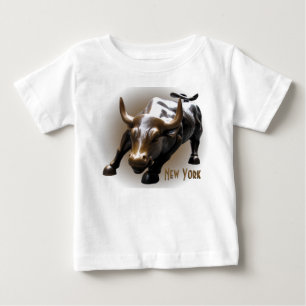 Baby New York Shirt Bull Statue Souvenir Shirt T-shirt