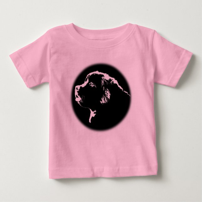 Baby Newfoundland Hund T-Shirt Småbarn Hund tröja (Framsida)