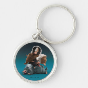 Baby NIFFLER™ hög Rund Silverfärgad Nyckelring