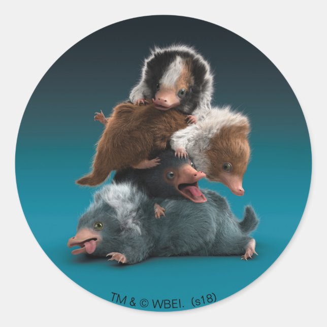 Baby NIFFLER™-pil Runt Klistermärke (Framsida)