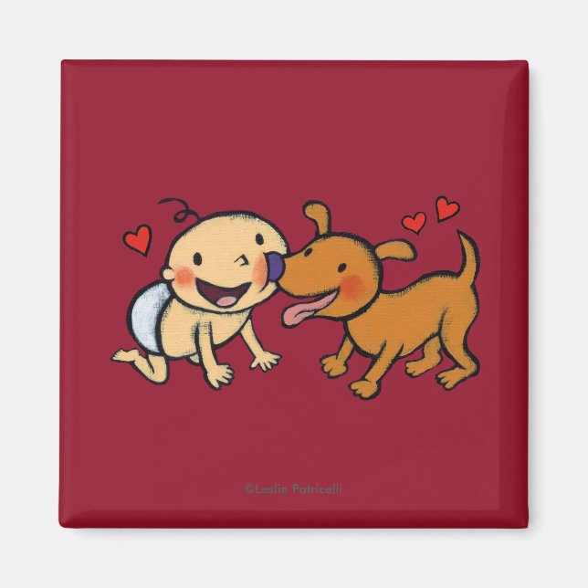 Baby Nose Kisses från Hund Magnet (Framsidan)