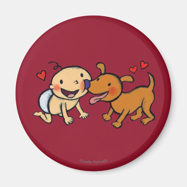 Baby Nose Kisses från Hund Magnet (Framsidan)