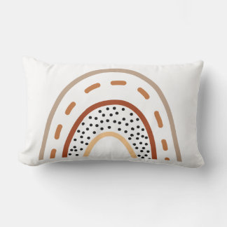 Baby Nursery Boho Rainbow Cushion in Earthy Färg Lumbarkudde