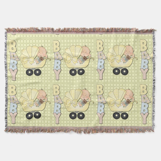 Baby Nursery Crib Throw Blanket Filt (Framsidan)