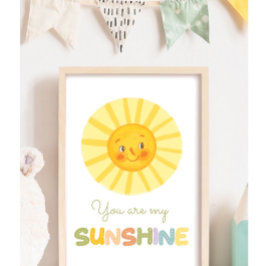 Baby Nursery Du är min solsken Poster