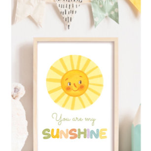 Baby Nursery Du är min solsken Poster