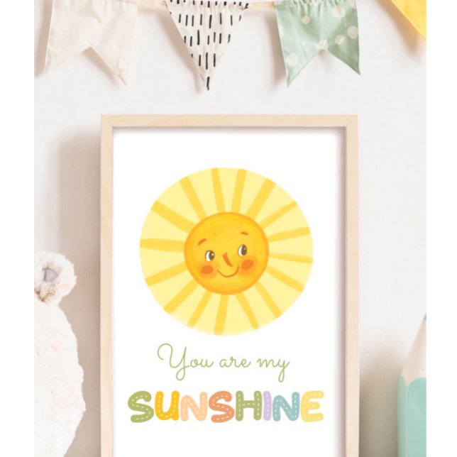 Baby Nursery Du är min solsken Poster (Skapare uppladdad)