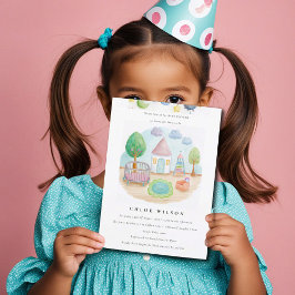 Baby Nursery Essential Cute Pastel Baby Shower Inbjudningar