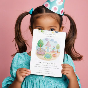 Baby Nursery Essential Cute Pastel Baby Shower Inbjudningar