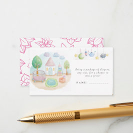 Baby Nursery Essential Cute Pastel Baby Shower Tilläggskort