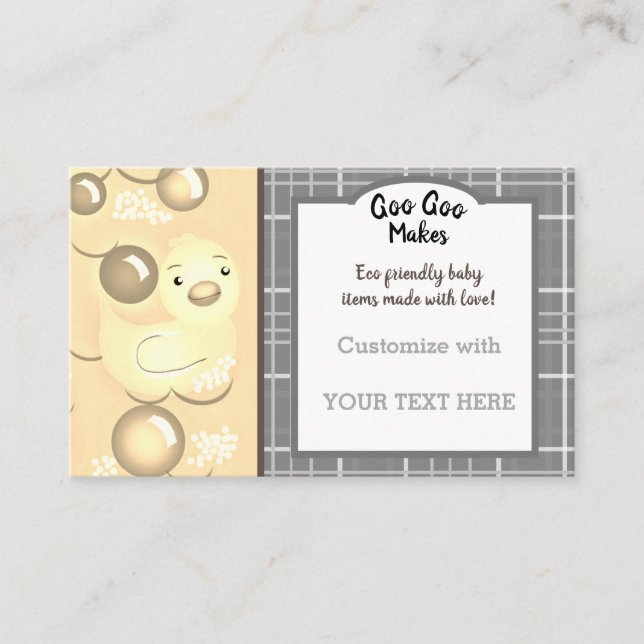 Baby/Nursery/Rubber Duckies-Neutralter Visitkort (Framsida)