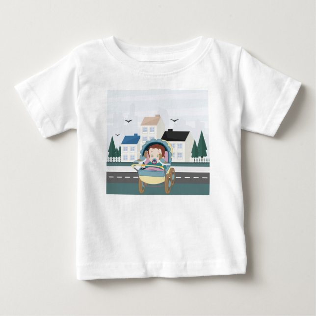 Baby och duvor t shirt (Framsida)
