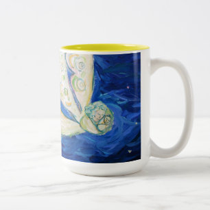 Baby och Guardian Angel Art Painting Mugg