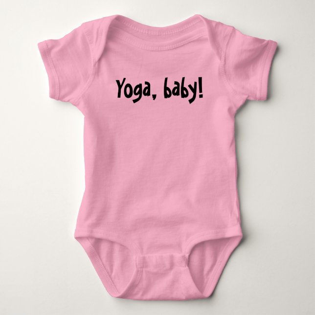 Baby och Kids: Yoga, baby! -Girls Creeper Tee Shirt (Framsida)