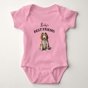 Baby och lurviga kompis, bästa vänner t shirt
