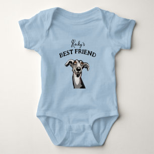 Baby och lurviga kompis, bästa vänner t shirt