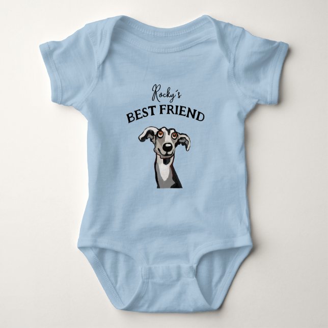 Baby och lurviga kompis, bästa vänner t shirt (Framsida)