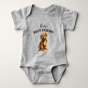 Baby och lurviga kompis, bästa vänner t shirt