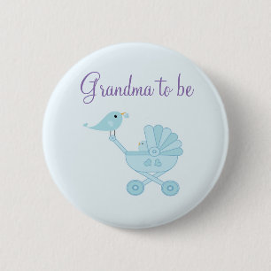 Baby och Mamma Bluebirds Grandma to be Knapp