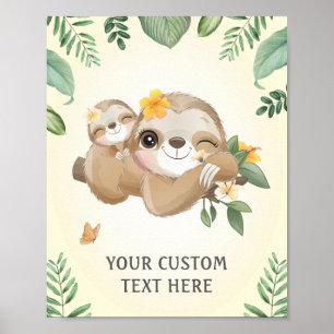 Baby och Mamma Dovendyrs Baby Shower Sprinkle Nurs Poster