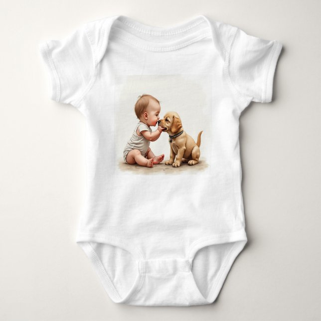 Baby och marionett T-Shirt (Framsida)
