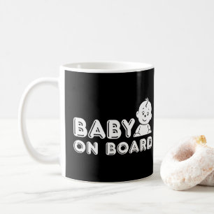 Baby om gravid ombord kaffemugg