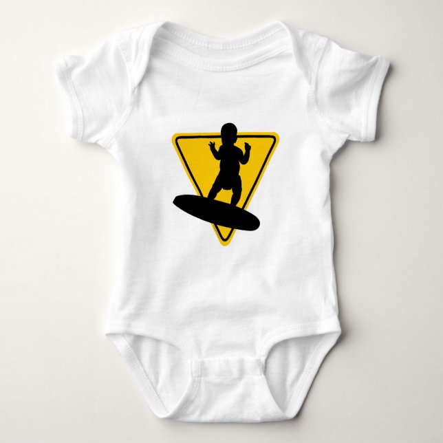 Baby om styrelsen för Surfa Baby Romper T Shirt (Framsida)