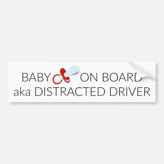 BABY ombord, AKA Distrated Driver Bildekal (Framsidan)