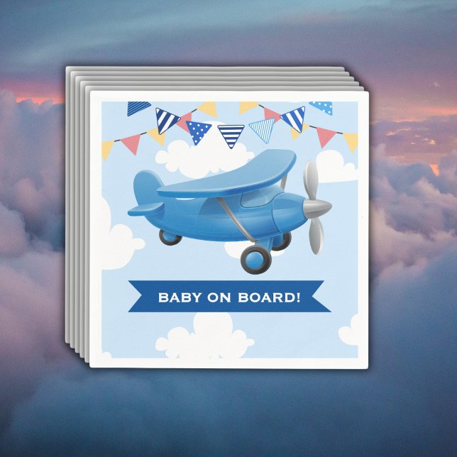 Baby ombord! Babyskor för flygplan Pappersservett (Skapare uppladdad)