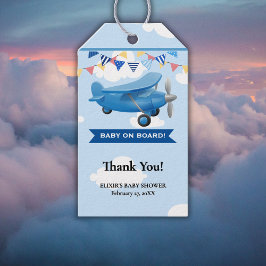 Baby ombord! Babyskor för flygplan Presentetikett